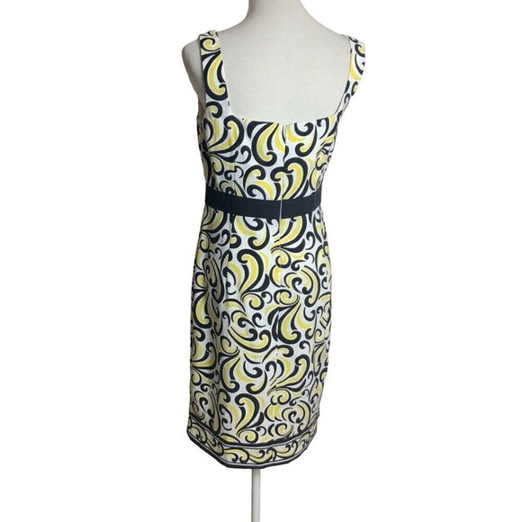 London Times Black & Yellow Dress. Size 8 - Picture 2 of 3